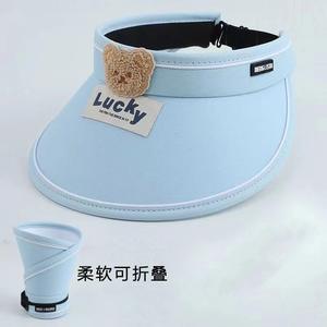 Visera de Sol Lu con Diseño de Oso Rosa, Ala Ancha, Protección Solar para Verano, Plegable - Product Image 3