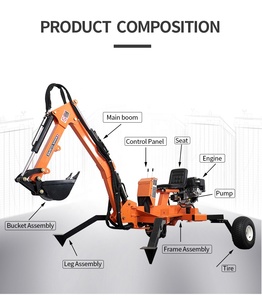 Facile da usare Farmming portatile 9hp 15hp <span class=keywords><strong>ATV</strong></span> rimorchiabile retroescavatore trattore terne/fattoria <span class=keywords><strong>ATV</strong></span> trainato terne - Product Image 3