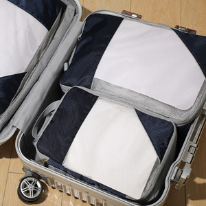 Travel <b>Compression</b> Storage <b>Bag</b> Set Rectangle Black Gray Navy Blue Clothing Organizer For Trip Portable Travel Packing <b>Bags</b> - Product Image 4