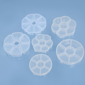 Boîte de rangement de bureau en plastique PP transparent à 68 compartiments ronds pour boutons, matériel de <span class=keywords><strong>pêche</strong></span>, bijoux - Product Image 3