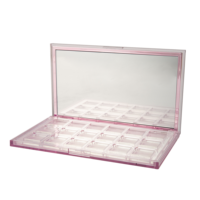 A1109 Emballage cosmétique transparent, logo personnalisé naturel, palette de fards à joues et fards à paupières, étui vide pour maquillage couleur nude, prix