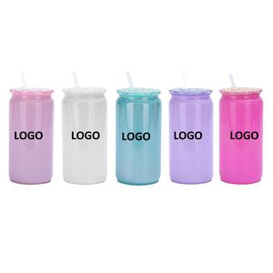 Nuevas Tapas Coloridas a Prueba de Derrames, Tapas de Repuesto con Pedrería para Latas de Cerveza de 16 oz, Tapas Acrílicas Coloridas con Pedrería para Latas de Vidrio de 16 oz - Product Image 1