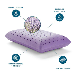 Almohada <span class=keywords><strong>de</strong></span> Espuma Viscoelástica Ventilada con Aceite <span class=keywords><strong>de</strong></span> Lavanda OEM, Terapia <span class=keywords><strong>de</strong></span> Enfriamiento para el Cuello, Tejido <span class=keywords><strong>de</strong></span> Punto Redondo para Hoteles <span class=keywords><strong>y</strong></span> Campamentos - Product Image 3