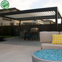 Pergola bioclimatique moderne en aluminium imperméable pour l'extérieur, pergola à lames orientables