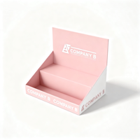 Boîtes en papier pliables portables modernes et écologiques personnalisables, présentoir de magasin, organisateur avec 3 étagères en PVC/carton, OEM ODM