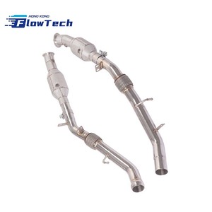 ท่อลงไอเสียแบบไหลสูง 200 เซลล์ พร้อมแผ่นกันความร้อน สำหรับ Mercedes-Benz GLE400 W166 M276 3.0T – สแตนเลส T304 แบบติดตั้งได้โดยตรง - Product Image 4