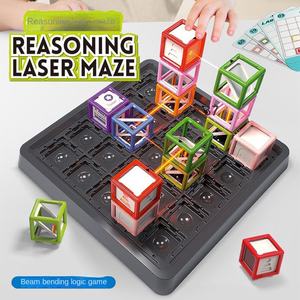 Nouveau <span class=keywords><strong>jeu</strong></span> <span class=keywords><strong>de</strong></span> société éducatif scientifique et mathématique pour enfants <span class=keywords><strong>de</strong></span> 7 à 14 ans, labyrinthe laser musical empilable, interaction parent-enfant, assemblage DIY, puzzle - Product Image 1