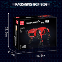 Mould King 15067, Juego de Bloques de Construcción de Perro Robot Rojo, Aplicación RC Programable, Juguete STEM, Rompecabezas MOC, Bloques de Juguetes, Regalos de Navidad