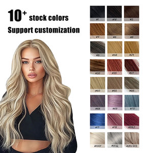 Extension 100% capelli umani anello Nano uncinetto Micro Loop Twist russo rame <span class=keywords><strong>biondo</strong></span> riccio H6 IF2 piuma slavica onda naturale - Product Image 5