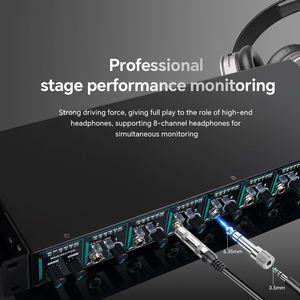 Chuyên nghiệp sân khấu phòng thu giám sát <span class=keywords><strong>Hi</strong></span>-<span class=keywords><strong>Fi</strong></span> 8 kênh Tai nghe Khuếch đại di động 1U công suất cao <span class=keywords><strong>stereo</strong></span> kim loại <span class=keywords><strong>hi</strong></span>-cầu cokyis - Product Image 4