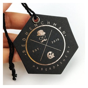 Sang Trọng <span class=keywords><strong>T</strong></span>ùy Chỉnh Treo Thẻ Vàng Lá Vòng Hình Dạng Giấy <span class=keywords><strong>T</strong></span>-<span class=keywords><strong>Shirt</strong></span> Quần Áo Và Giày <span class=keywords><strong>T</strong></span>úi Nhãn - Product Image 4