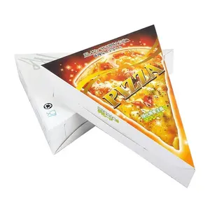 Riciclata fetta singola carta Kraft torta di carne Fast Food triangolo personalizzato Eco-Friendl scatola della Pizza con Logo