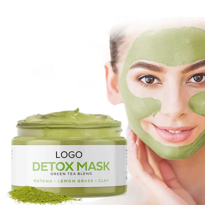 OEM ODM Boue Masque Visage Mascarillasl Thé Vert Detox Masque De Boue Nettoyage En Profondeur De La Peau Traitement De L'acné Dissolvant De Points Noirs Masque À L'argile