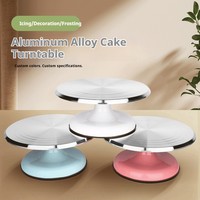 Plateaux tournants professionnels en acier inoxydable pour la pâtisserie commerciale et les ensembles d'outils créatifs pour la décoration de gâteaux