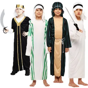 Halloween Makeup Ball Children's Party Costume COS Male Arab Emirates Aladdin Lamp Prince Costume Male