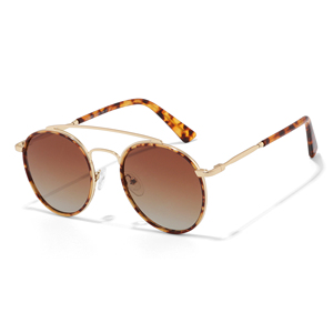 Gafas de sol redondas con montura completa, lentes verdes, protección UV400, estilo retro unisex para adultos - Product Image 4