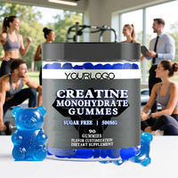 ODM/OEM Label Pribadi Vegan Bebas Gula Creatine Monohydrate Alami Rasa Blueberry Permen Jeli untuk Pertumbuhan dan Kekuatan Otot Dewasa