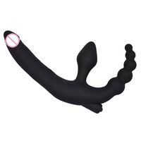 Masseur anal vibrant étanche pour adultes, balle vibrante, plug anal, trois têtes, gode, masseur sans sangle, jouets sexuels