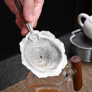 Ensemble de filtres <span class=keywords><strong>à</strong></span> <span class=keywords><strong>thé</strong></span> faits <span class=keywords><strong>à</strong></span> la main, motif marteau, accessoires en maille filtrante, forme antique, passoire <span class=keywords><strong>à</strong></span> <span class=keywords><strong>thé</strong></span> - Product Image 3