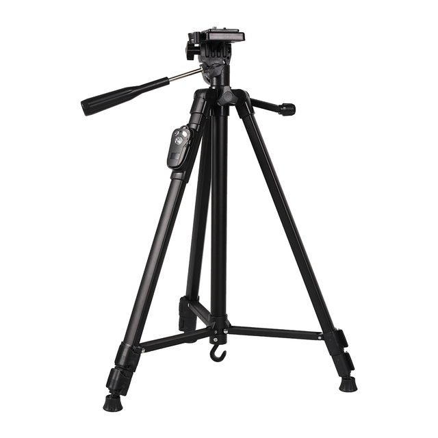 Kaliou 3388 Aluminum Alloy Camera Professional Tripod for Retractable Height Button Hook Portable Handle Digital Camera Holder