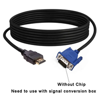 Cable Adaptador Convertidor HDMI a VGA Chapado en Oro de 1.5M para Monitor de Computadora y Proyector HDMI, Precio de Fábrica