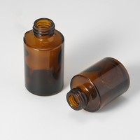 Flacon compte-gouttes en verre ambré avec protection UV et logo personnalisé, couvercle compte-gouttes noir pour huile d'aromathérapie, sérum, échantillon cosmétique, conteneur de distribution