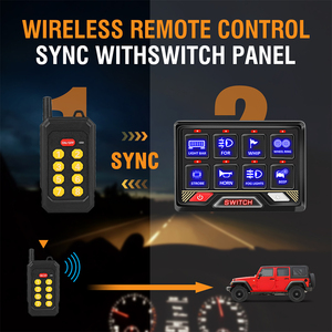 Panel de interruptores inalámbricos de 8 bandas de Venta caliente con Control remoto táctil inteligente <span class=keywords><strong>12V</strong></span> RGB Panel de interruptores todoterreno para ATV UTV - Product Image 4
