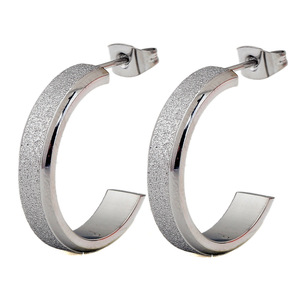 Rose Gold <b>Titanium</b> Steel <b>Stud</b> Earrings 5mm Letter Geometric Minimalist Fashion Jewelry - Product Image 5