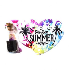 Novedades 2025 en Decoración del Hogar: Imán de Corazón Negro, Recuerdo de Playa de Mallorca, Producto Artesanal de Resina - Product Image 2