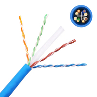 Suministro de fábrica Cable personalizado CAT6 UTP FTP RJ45 Red Ethernet 4 pares 23AWG Chaqueta impermeable 0.565 + mm blindado 250MHz