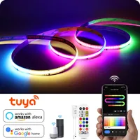 Умная светодиодная лента Tuya Smart WIFI RGBIC COB с адресной подсветкой WS2811 IC, гибкая RGB неоновая LED-лента 12В с управлением через приложение для Alexa и Google