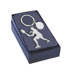 Portachiavi a Forma di Racchetta da Tennis con Moneta, Realizzato in Gomma Resistente e Metallo - Product Image 2