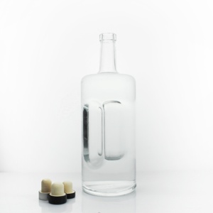 Botella de vidrio vacía de 1 litro, 1,75 litros, para <span class=keywords><strong>Vodka</strong></span>, esmerilado, gran oferta - Product Image 4