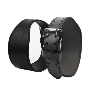 Cinturón de levantamiento de pesas de alta resistencia con logo personalizado, soporte lumbar para peso muerto y levantamiento de potencia, cinturón de gimnasio de cuero brillante - Product Image 4
