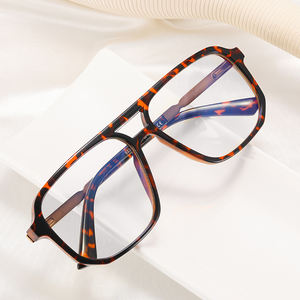 แว่นตากรองแสงสีฟ้าแบบสองชั้นทรงสี่เหลี่ยมขนาดใหญ่ รุ่น 93393 สำหรับผู้ชายและผู้หญิง ใช้กับคอมพิวเตอร์ - Product Image 2