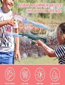 2 में 1 इलेक्ट्रिक वाटर गन शक्तिशाली स्वचालित पानी की बंदूक 1800cc के साथ 39 फीट आउटडोर खिलौने के लिए प्रकाश - Product Image 4