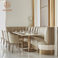 Restaurant Weiße Marmor Café Coffeeshop Möbel Moderne Luxuriöse Langlebige Sitzecke Tisch- und Stuhlset Sofa Bank