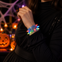 Bracelet LED lumineux coloré pour Halloween, fête, cosplay, danse, festival, événement