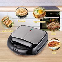 Offre exclusive Machine à sandwich détachable à 2 tranches, plaque de revêtement antiadhésive, facile à nettoyer, chauffage rapide