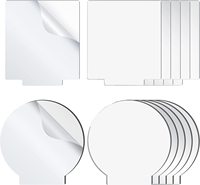 Feuille acrylique en fonte transparente pour Base de lumière LED, blancs acryliques transparents de 2mm, panneau épais avec Film protecteur