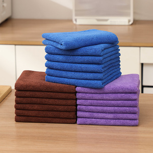 High Quality Larger Size Microfiber Cleaning <b>Cloths</b> scratch-free <b>Dust</b> <b>Cloths</b> Lint-free Kitchen Dish Towels Available coffee - Product Image 1