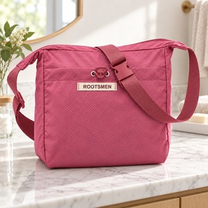 Bolso Bandolera Rosa Polvoriento de Nailon 15x3x14cm con Correa Ajustable y Cierre Superior, Textura de Diamante, para Viaje y Uso Diario, con Logotipo Personalizado - Product Image 5