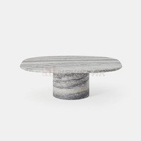 Table basse en marbre de luxe de forme carrée Newstar Stone Design, table basse de salon, design moderne, table basse en travertin