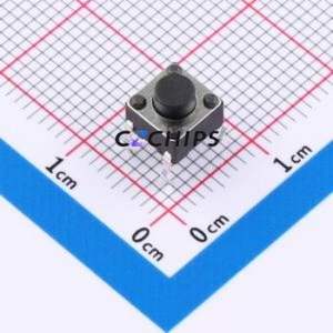 TS-KG02-AB50F Tactile Switch Through hole Component THT-4P,6x6mm Switch Single Pole Single Throw Round Button 2.5N Through Hole - Product Image 1