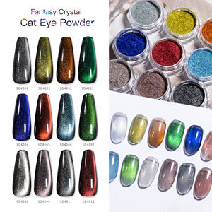 Nouvel arrivage de pigment œil de chat magnétique arc-en-ciel effet miroir Nail Art World 3d poudre de pigment pour ongles de beauté - Product Image 2