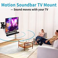 Soporte de barra de sonido ajustable en altura y profundidad, soporte de barra de sonido para TV Sonos Arc Mount debajo o por encima de TV