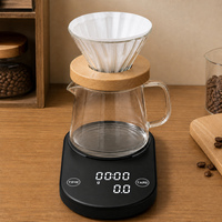 Balance à café numérique avec minuteur 0,1g 2kg rechargeable par USB LED avec fonction tare pour la préparation de l'espresso OEM ODM