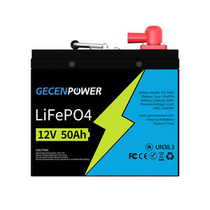 Gecenpower 12V 50Ah LiFePO4 Deep Cycle Accu 3 Jaar Garantie Prismatisch Ontwerp 1C Ontlaadstroom voor Zonne-energie Opslag - Product Image 2