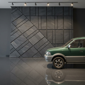 Revêtement mural flexible en pierre de schiste noir naturel, fin et durable, écologique, fabriqué en Inde, pour salle de bain, style moderne Triton Stones. - Product Image 2