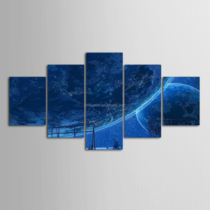 Pintura en lienzo con imagen del universo, 5 uds. Cuadros <span class=keywords><strong>de</strong></span> <span class=keywords><strong>collage</strong></span>, arte <span class=keywords><strong>de</strong></span> pared para oficina en casa - Product Image 1